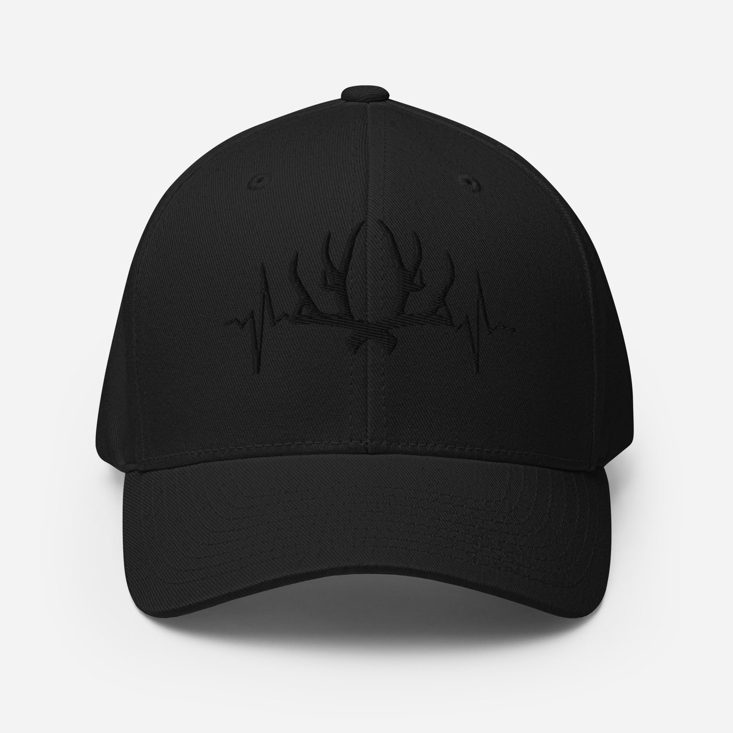Subdued Black "Huntbeat" Structured flexfit Cap