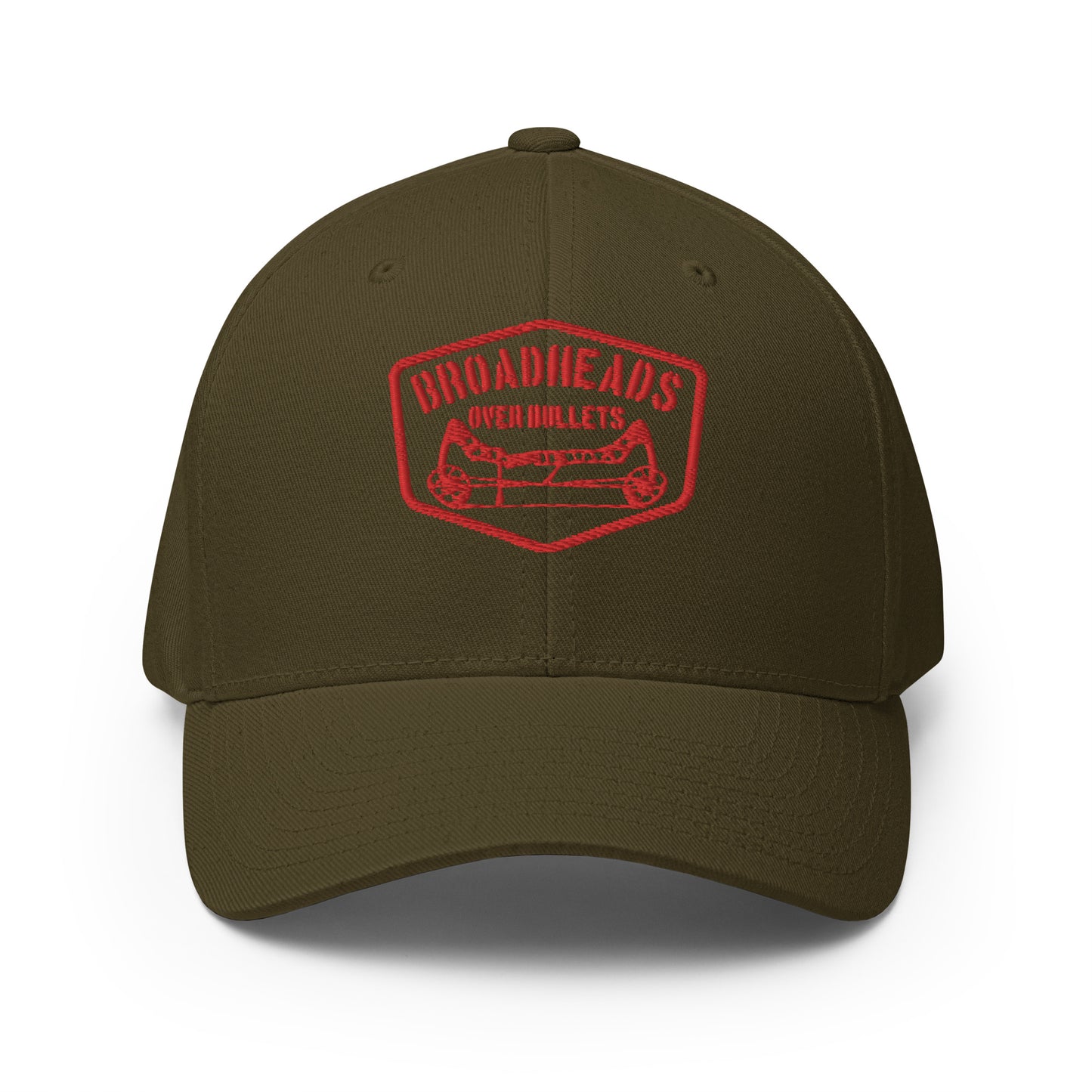 "Broadheads Over Bullets" Structured flexfit Cap