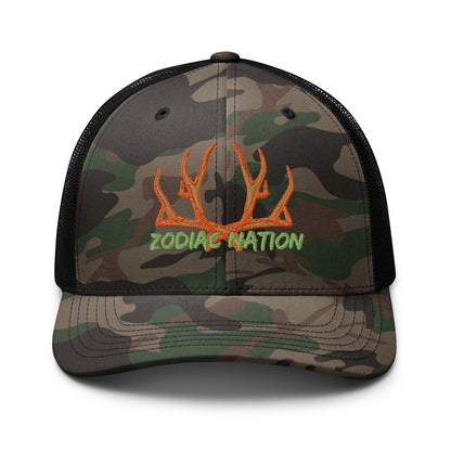 "Zodiac Nation" Represent Camouflage trucker hat