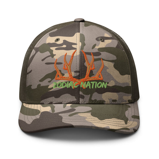 "Zodiac Nation" Represent Camouflage trucker hat