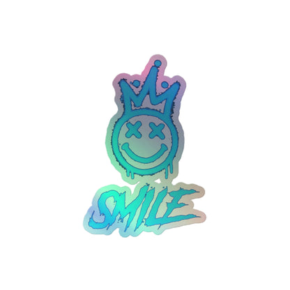 "Smile" Represent Holographic stickers