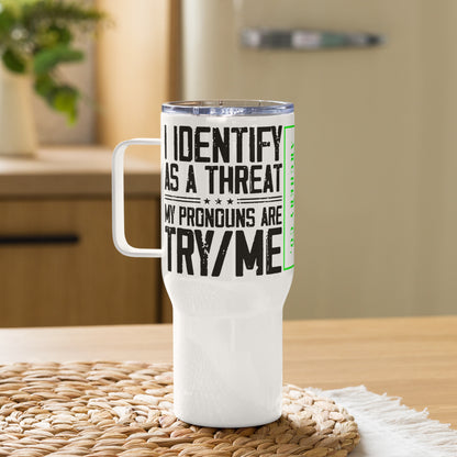 "Politically Correct" Travel mug with a handle