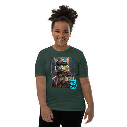 "SteamPunk Cat" Youth Short Sleeve T-Shirt