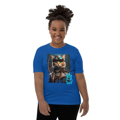 "SteamPunk Cat" Youth Short Sleeve T-Shirt