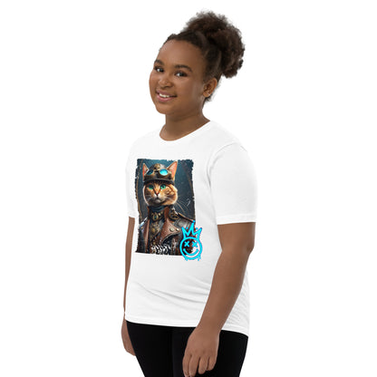 "SteamPunk Cat" Youth Short Sleeve T-Shirt